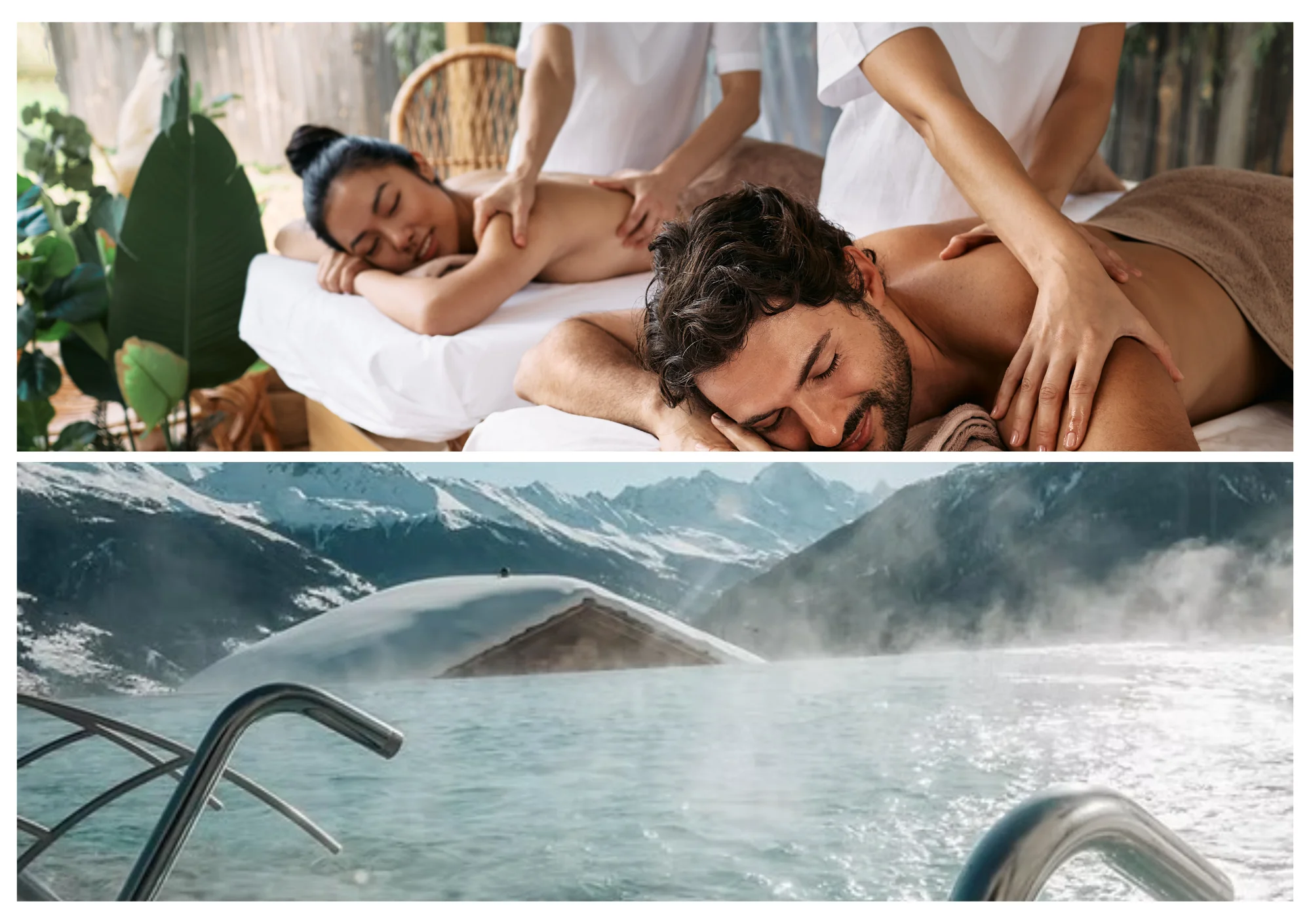 ⚡OFFRE FLASH 10 JOURS⚡ Massage DUO de 50 min + 2 entrées aux Grands Bains d'Hérémence OFFERTES